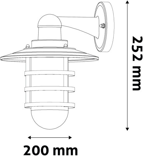 Avide outdoor wall lamp Hermosa 1xE27 IP44 black