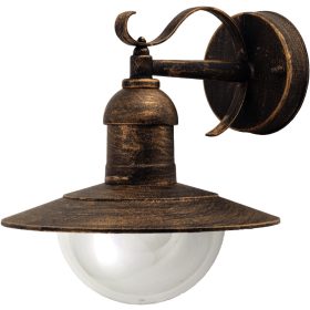 Avide outdoor wall lamp Imperial 1xE27 IP44 antique gold