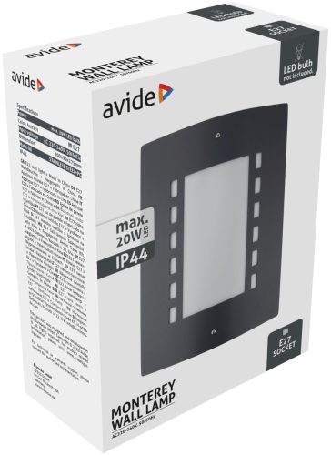 Avide outdoor wall lamp Monterey 1xE27 IP44 Anthracite