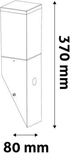 Avide outdoor wall lamp Panama 1xE27 PIR IP44 Satin Nickel