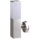 Avide outdoor wall lamp Panama 1xE27 IP44 Satin Nickel
