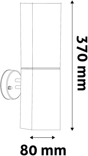 Avide outdoor wall lamp Panama 1xE27 IP44 Satin Nickel