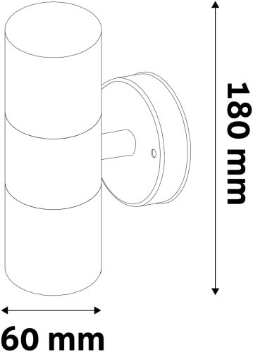 Avide outdoor wall lamp Peka 2xGU10 IP44 Black
