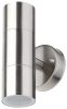 Avide outdoor wall lamp Peka 2xGU10 IP44 Satin Nickel