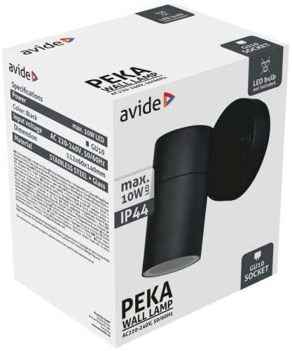 Avide outdoor wall lamp Peka 1xGU10 IP44 Black