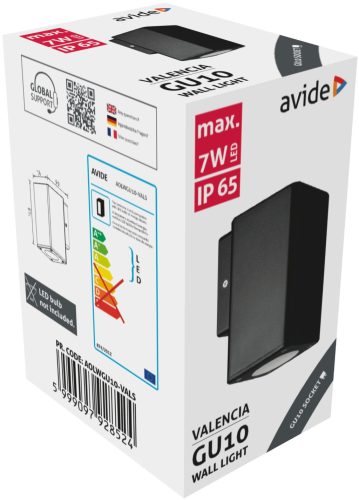 Avide outdoor wall lamp Valencia 1xGU10 IP65