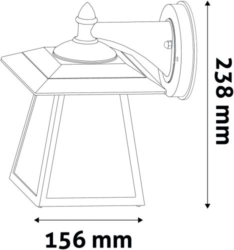 Avide outdoor wall lamp Navarre 1xE27 IP44 black