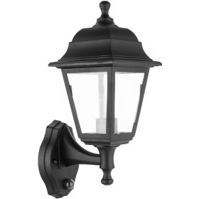 Avide Outdoor Wall Lamp Blake-U 1xE27 Black IP44 PIR