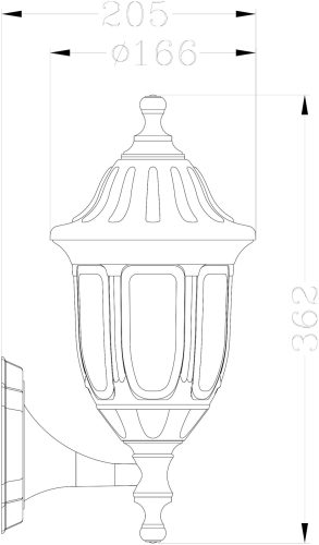 Avide Outdoor Wall Lamp Mateo-U 1xE27 Black IP44