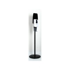 Aluminum floor stand with advertising surface, black