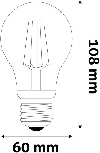 Avide LED glóbus s bielym vláknom 10,5W E27 WW 2700K