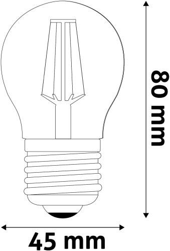Avide LED White Filament Mini Globe 6,5W E27 NW 4000K