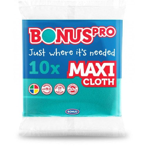 Bonus PRO MAXI general cleaning cloth green 38x40cm 10 pieces