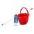 Bonus Mop set-bucket RED 11L twisting basket, mop handle 120cm Softmop 160gr