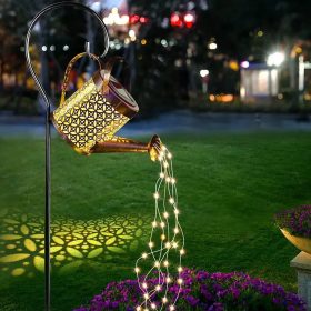   Napelemes locsolókanna LED lámpás, vízsugár-effekttel, meleg fehér IP44