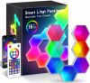 Okos Hexagon Színes (RGB) Fali Lámpa (6 db)