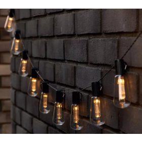   Retró Edison körte izzó forma LED Szolár Napelemes Dekor Lampion 10db 4,7m DS010