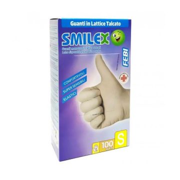   Berica Smilex febi  egyszerhasználatos latex fehér XL, 100 db / doboz, 10 dob/karton
