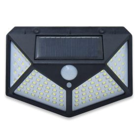   100 LED solarna zidna svjetiljka sa senzorom pokreta, 4 LED panela