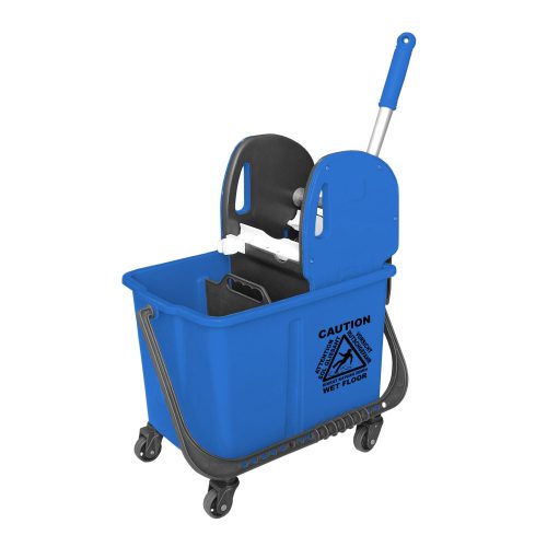 Cleaning cart, plastic frame, blue, 24 liters