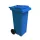 Coș de gunoi din plastic, coș de gunoi municipal, albastru, 120L