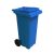 Műanyag szemetes kuka, kommunális hulladékgyűjtő, kék, 120L