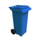 Plastic dustbin, municipal waste collection, blue, 120L