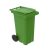Plastic dustbin, communal waste collection, green, 120L