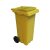 Műanyag szemetes kuka, kommunális hulladékgyűjtő, sárga, 120L