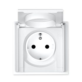   Commel Schuko socket plug, spring connection, recessed white  