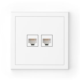 Commel socket RJ45, CAT6 recessed white  