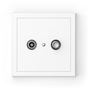 Commel socket TV SAT recessed white  