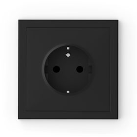 Commel Schuko socket plug, screw connection, recessed black