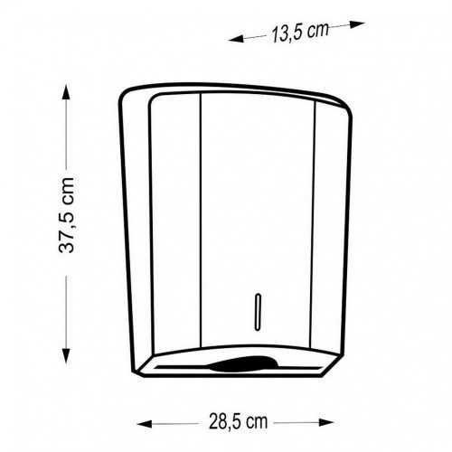 Losdi V hajtogatott kéztörlő adagoló ABS műanyag fehér