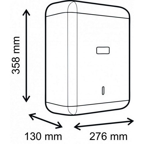 Losdi ECO LUX Line distribuitor de prosoape de mână pliat alb