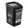 Coș de gunoi din plastic Smart Click cu capac rabatabil, inscripție cu model negru/negru GOGO 23L