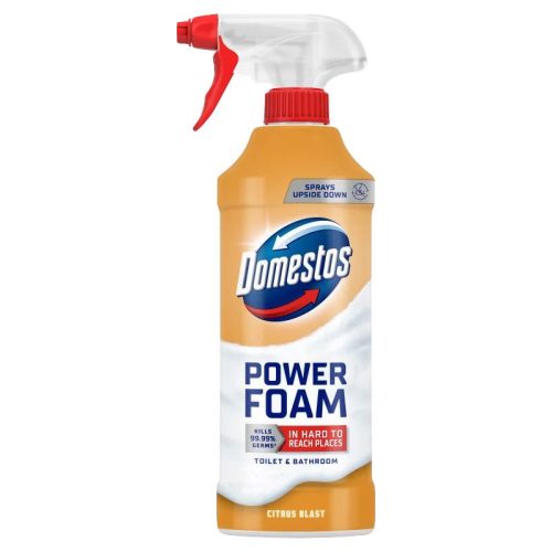 Domestos Power Foam Citrus Blast WC és fürdőszoba tisztító hab 435 ml
