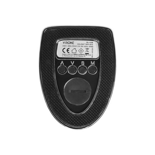 LED cu efect piele Virone 5W, lampă de masă cu ceas, 400lm, 4000K, negru