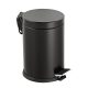 Galvanized steel pedal bin, with removable plastic bucket, black color, 5L