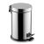 Stainless steel pedal bin, with removable plastic bucket, 20L, shiny