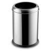 Lidless, stainless steel trash can, 20 liters, 27.5x42cm, glossy 430SS 4pcs/carton