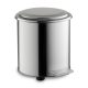 Stainless industrial pedal bin, 70 liters, shiny