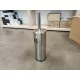 Perie de toaleta de perete, cu suport, inox mat