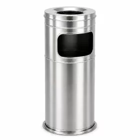 Stainless steel ashtray, floor standing, 23 liters, glossy