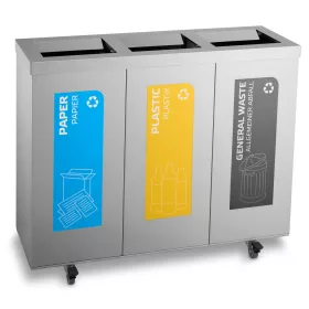 Stainless steel selective trash can 3-piece 304 steel