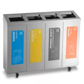 Stainless steel selective trash can 3-piece 304 steel
