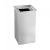 Stainless steel trash can with square drop-off lid, 54 liters