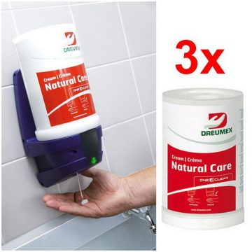   Dreumex Natural Care munkavégzés utáni kézkrém 1,5l 3db +1db automata adagoló