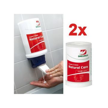   Dreumex Natural Care One2Clean munkavégzés utáni kézkrém 2x1,5L + manuális adagoló 1,5ml