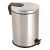 Stainless steel pedal bin, with removable plastic bucket, 40L, shiny